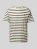 Gant T-Shirt mit Label-Stitching Offwhite