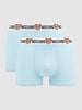 Moschino Swim + Underwear Trunks mit Stretch-Anteil im 2er-Pack Hellblau
