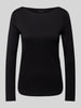 Christian Berg Woman Longsleeve mit U-Boot-Ausschnitt Black