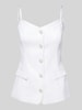 Guess Top met bandjes met knoopsluiting, model 'ISABEAU' Wit