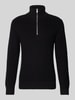 MCNEAL Strickpullover mit Troyer-Kragen Black