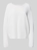 Rich & Royal Glanzende gebreide pullover van wolmix Zilver