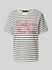 Weekend Max Mara T-shirt met labelstitching, model 'OLGA' Marineblauw