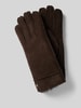 Roeckl Handschoenen van lamswol, model 'HELSINKI' Donkerbruin