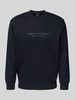 ARMANI EXCHANGE Bluza z nadrukiem z logo i okrągłym dekoltem Granatowy