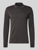Christian Berg Men Regular fit poloshirt in design met lange mouwen Grafiet