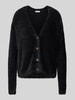 Christian Berg Woman Strickjacke mit Strukturmuster Black