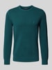 Marc O'Polo Strickpullover mit Label-Stitching Petrol