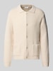 Lindbergh Relaxed Fit Strickjacke aus elastischem Baumwoll-Mix Sand Melange