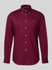 Tommy Hilfiger Regular fit zakelijk overhemd van puur katoen Bordeaux