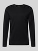 Christian Berg Men Longsleeve aus reiner Baumwolle Black