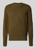 Jack & Jones Premium Gebreide pullover met ribboorden, model 'BLASIMON' Camel