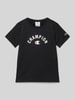 CHAMPION T-Shirt mit Label-Print Black