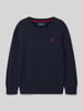 Polo Ralph Lauren Kids Strickpullover mit Label-Stitching Marine
