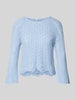 Only Cropped Strickpullover mit Baumwoll-Anteil Modell 'NOLA' Hellblau