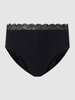 Hanro Slip aus Single Jersey Modell 'Cotton Lace' Black