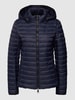 Fuchs Schmitt Steppjacke mit abnehmbarer Kapuze und Label-Patch Marineblau