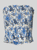 Only Slim Fit Crop Top aus reiner Baumwolle Modell 'KATIE' Bleu