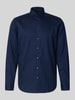 Jake*s Regular fit zakelijk overhemd van katoen met kentkraag Marineblauw