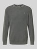 G-Star Raw Strickpullover mit Label-Stitching Dunkelgrau