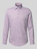SEIDENSTICKER Slim Fit Business-Hemd mit Knopfleiste Bordeaux