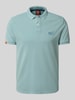 Superdry Regular Fit Poloshirt mit Label-Stitching Rauchblau