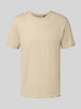 Superdry T-shirt met geribde ronde hals Beige
