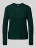 Polo Ralph Lauren Strickpullover mit Zopfmuster Dunkelgruen