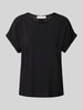 Christian Berg Woman Blusenshirt aus Viskose mit Rundhalsausschnitt Black