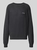 PROHIBITED Relaxed Fit Strickpullover aus reiner Baumwolle Modell 'Campus' Dunkelgrau
