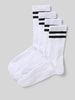 REVIEW Socken mit Kontraststreifen im 4er-Pack Weiss