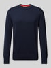 Tom Tailor Denim Gebreide pullover met ronde hals Donkerblauw