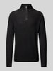 MCNEAL Strickpullover mit Troyer-Kragen Black