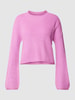 Vero Moda Gebreide pullover met geribde ronde hals, model 'SAYLA' Roze