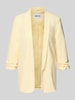 PIECES Regular Fit Longblazer mit Viskose-Anteil Modell 'BOSELLA' Hellgelb