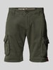 Alpha Industries Regular Fit Cargoshorts mit Label-Stitching Modell 'CREW SHORT' Anthrazit