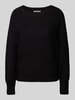 Tom Tailor Denim Regular Fit Strickpullover mit leichten Ballonärmeln Black