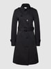 Jake*s Casual Trenchcoat met tailleriem Zwart