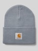 Carhartt Work In Progress Beanie met labelpatch, model 'ACRYLIC WATCH HAT' Lichtblauw