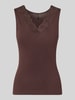 VERO MODA Regular Fit Top aus Viskose-Mix Modell 'ROSA' Schoko