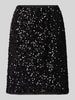 comma Minirok met pailletten en elastische band Zwart