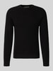 Only & Sons Regular fit gebreide pullover van katoenmix met wol, model 'LITUS' Zwart
