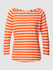 Rich & Royal Longsleeve mit Streifenmuster Orange