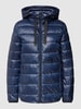 Esprit Gewatteerd jack met capuchon Marineblauw