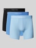 Calvin Klein Underwear Trunks mit elastischem Label-Bund im 3er-Pack Blau