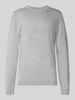 MCNEAL Gebreide pullover met ribboorden Middengrijs gemêleerd