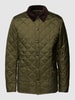 Barbour Gewatteerd jack met platte kraag Olijfgroen