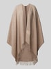 MaxMara Leisure Poncho aus Woll-Mix mit Label-Stitching Modell 'MARTORA' Hazel