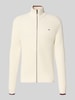 Tommy Hilfiger Regular fit gebreid jack van puur katoen Offwhite