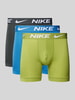 Nike Obcisłe bokserki z elastycznym paskiem z logo w zestawie 3 szt. Zielony